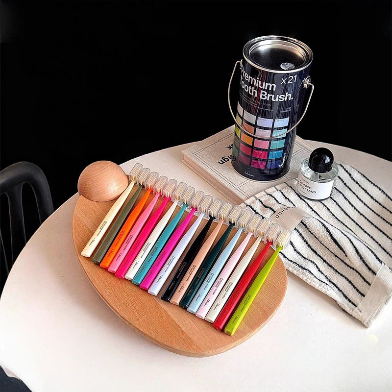 21-Pack Multicolor Premium Toothbrushes Set - Bulk Oral Care Brushes