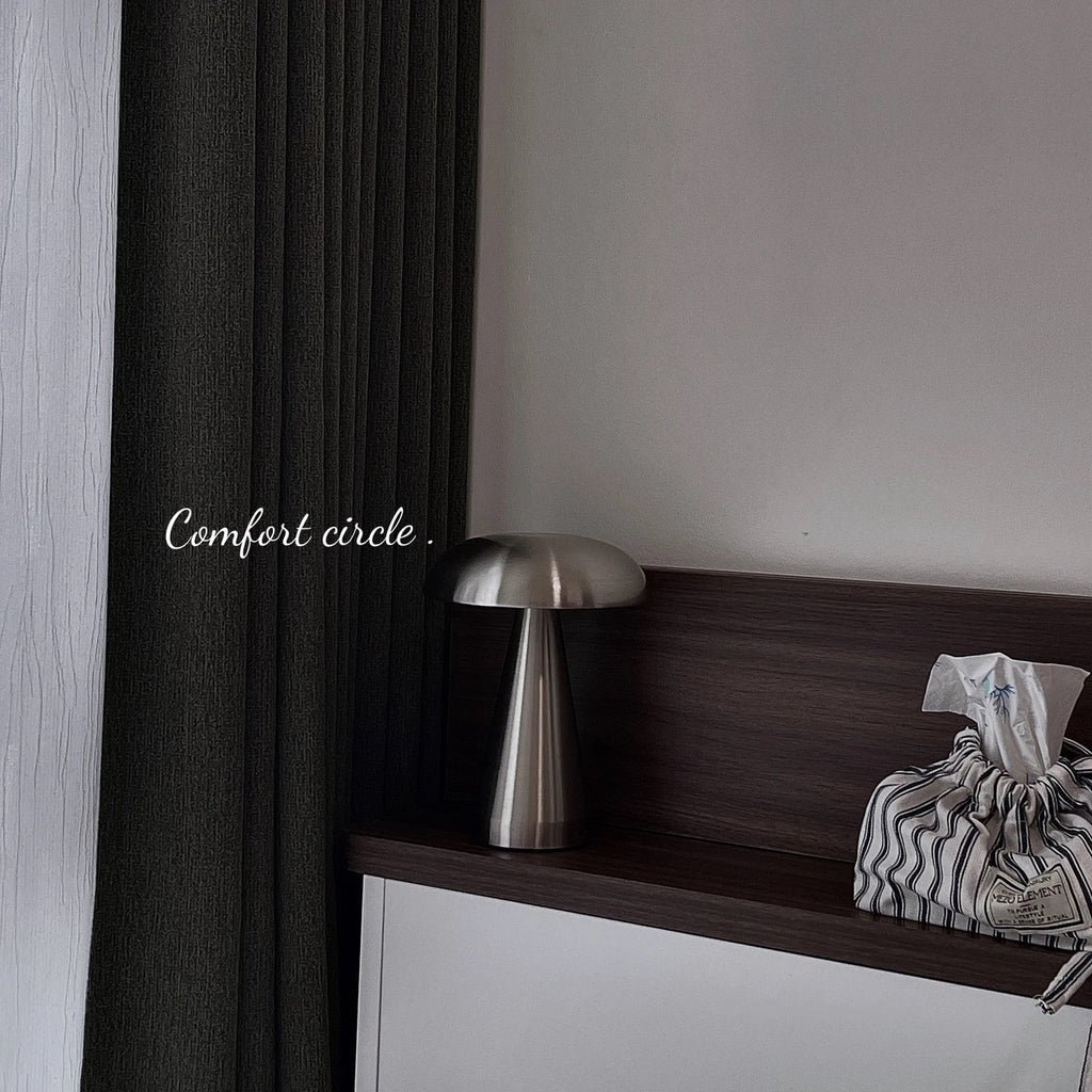 Stainless Steel Mushroom Table Lamp - Modern Ambient Lighting for Home