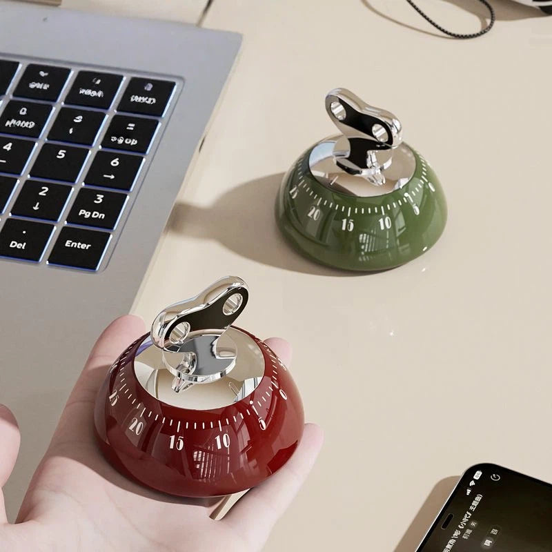 Mechanical Kitchen Timer - Retro Wind-Up Alarm Timer for Cooking & Baking