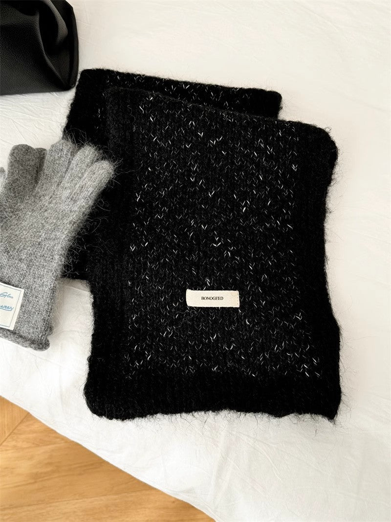 Beige Scarf Autumn Winter Women Plush Korean Style Atmosphere Shawl Dual-use Warm Neck Warmer