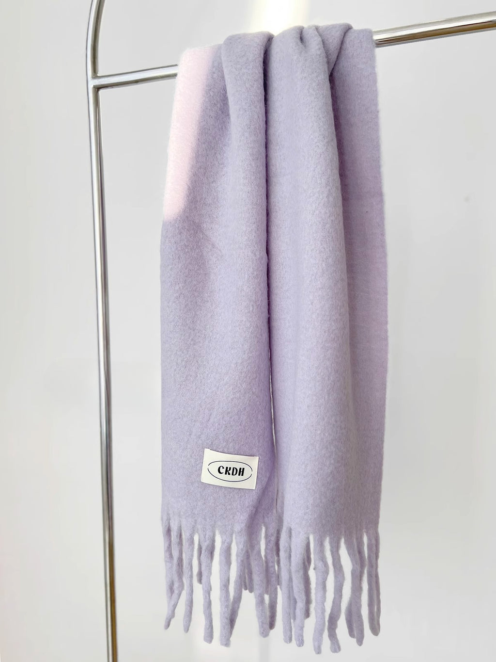 Atmospheric Wool Simple Solid Color Scarf for Women Iceland Blue Autumn Winter Warm Versatile European and American Style Mohair Shawl