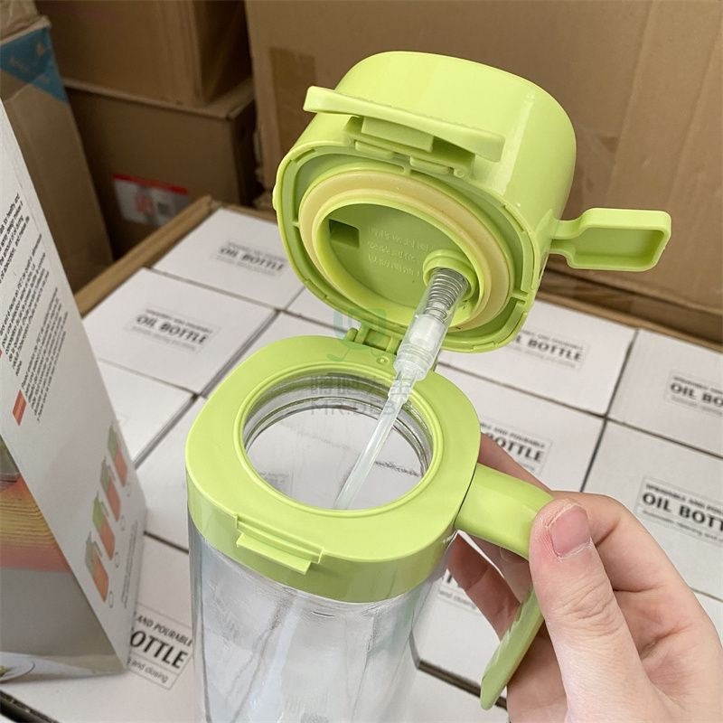 Sprayable & Pourable Oil Bottle - Automatic Open/Close Kitchen Oil Dispenser for Cooking, Grilling & Salad Dressing