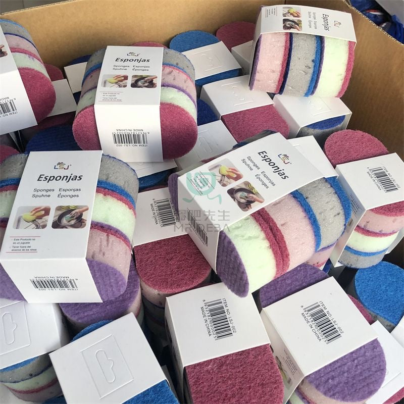 6pcs Multi-Color Kitchen Sponges - Durable Scrub Sponges for Dishwashing, Cleaning & Household Use