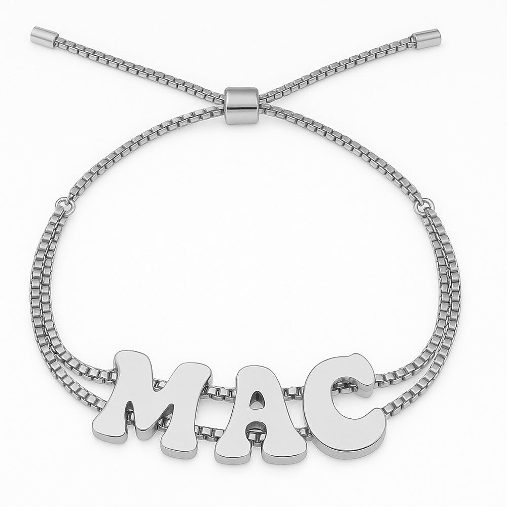 Personlized name bracelet  DIY Letter for Holiday Gift Men and Women