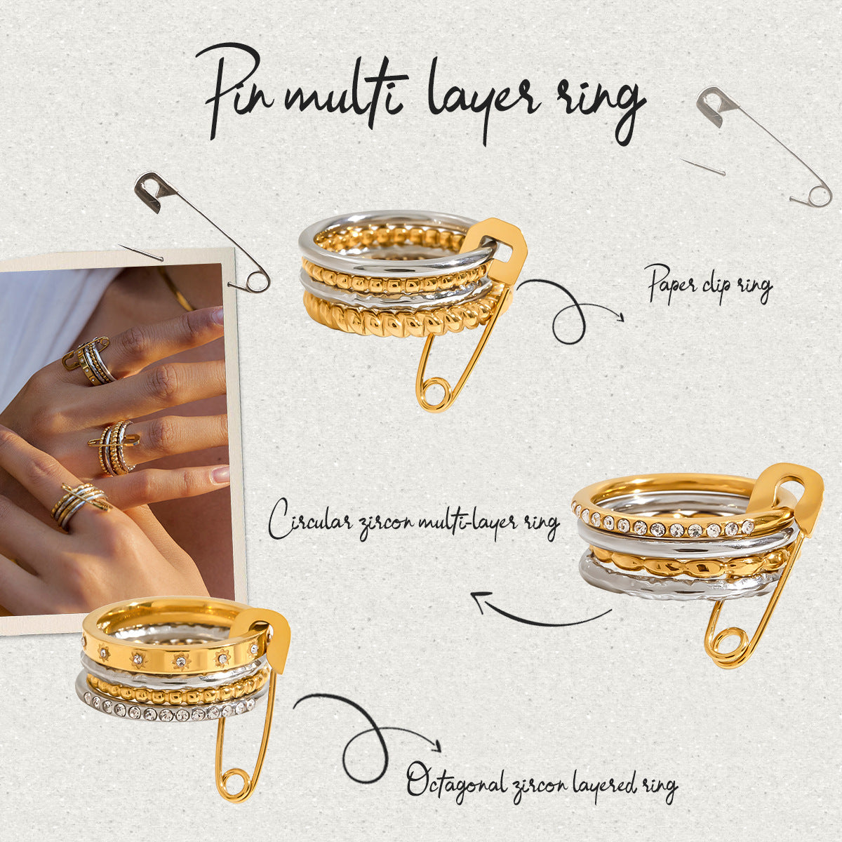 Stainless Steel Multi-layer Stacking Rings