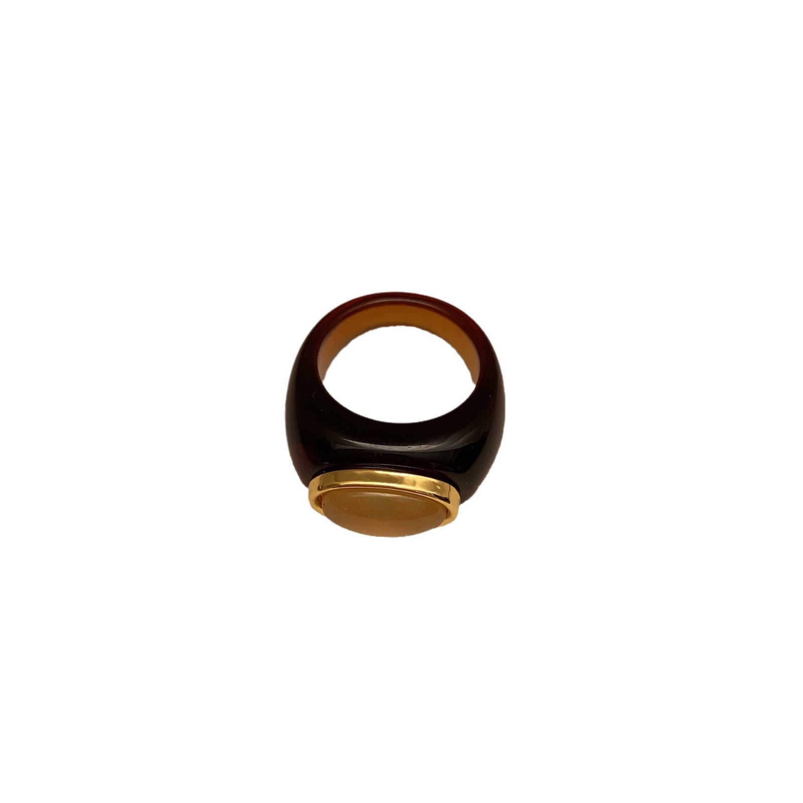 Vintage Simple Resin Brown Ring