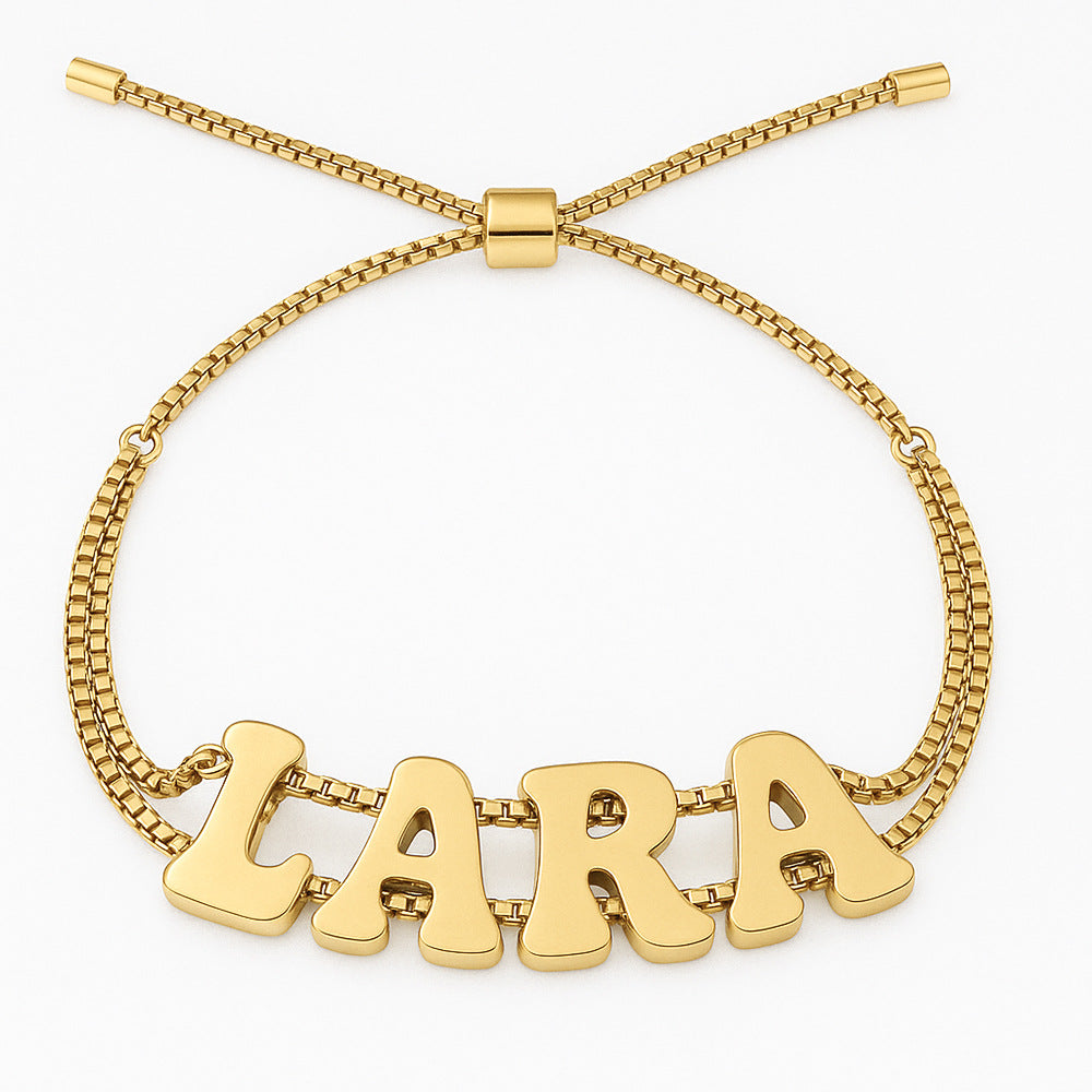 Personlized name bracelet  DIY Letter for Holiday Gift Men and Women