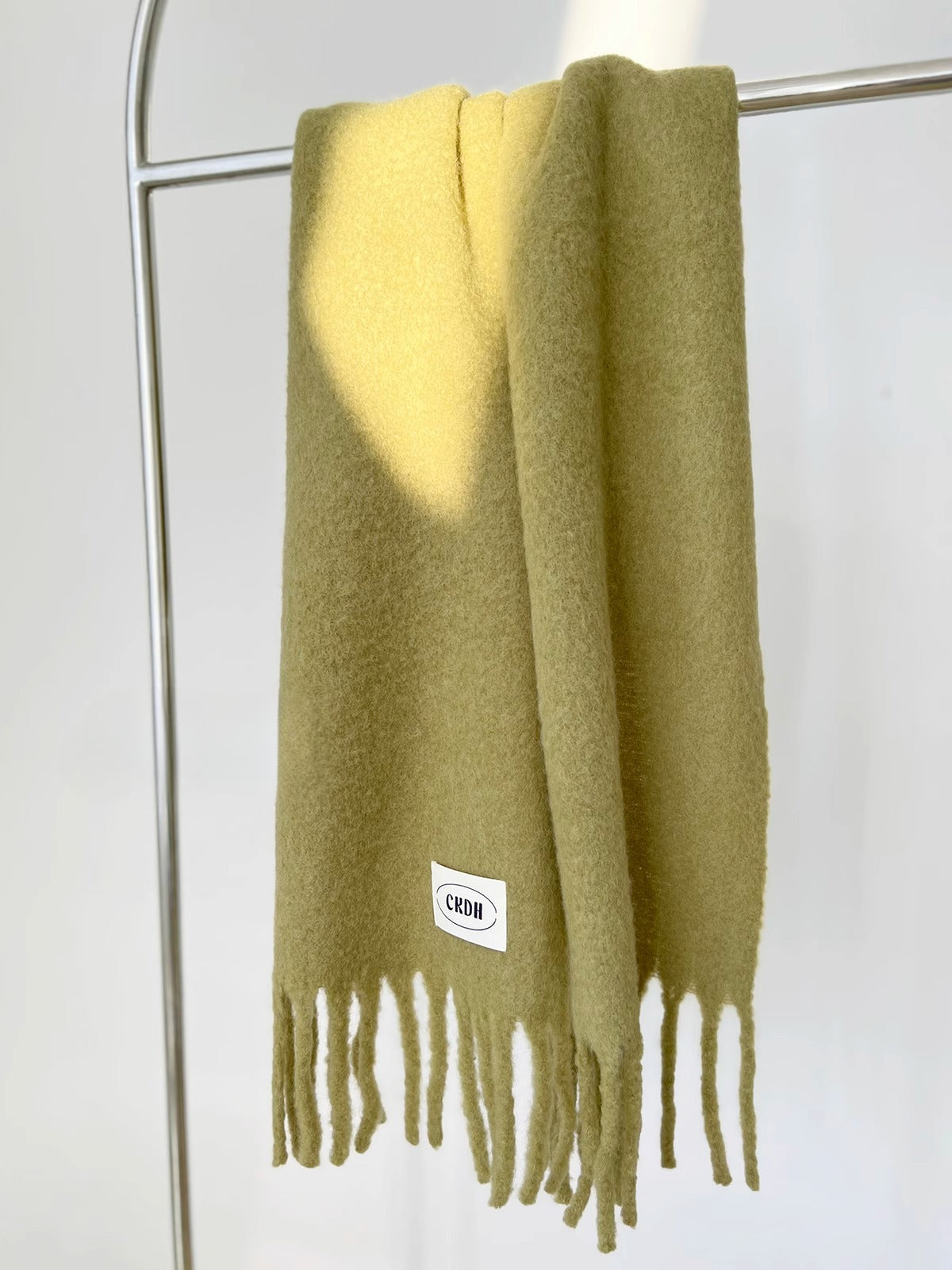 Atmospheric Wool Simple Solid Color Scarf for Women Iceland Blue Autumn Winter Warm Versatile European and American Style Mohair Shawl