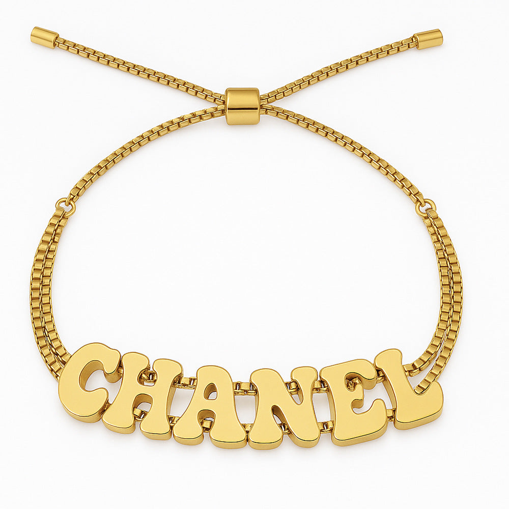 Personlized name bracelet  DIY Letter for Holiday Gift Men and Women