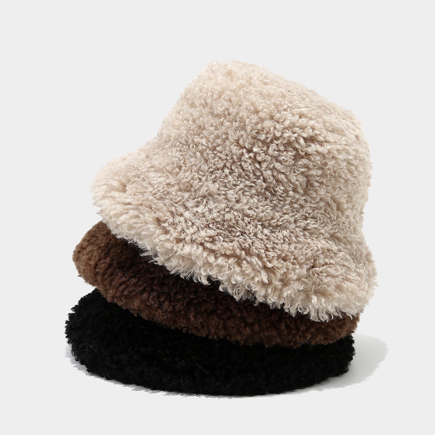 New Style Solid Color Simple Casual Fisherman Hat for Women, Autumn and Winter Street Fashion Warm Bucket Hat, Face Slimming Sunshade