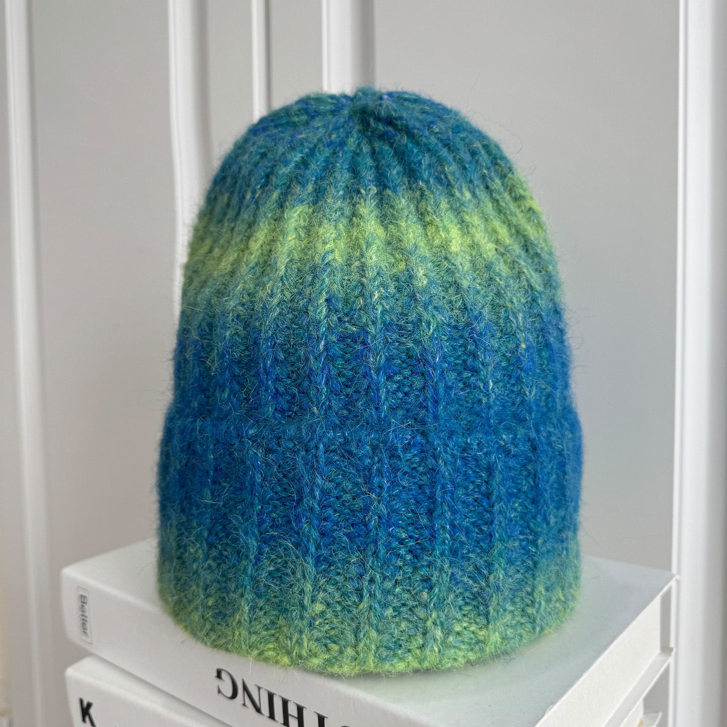 Knitted Hat Gradient Tie-Dye Rainbow Knitted Hat Winter Warm Sports Casual Fashion Wool Hat