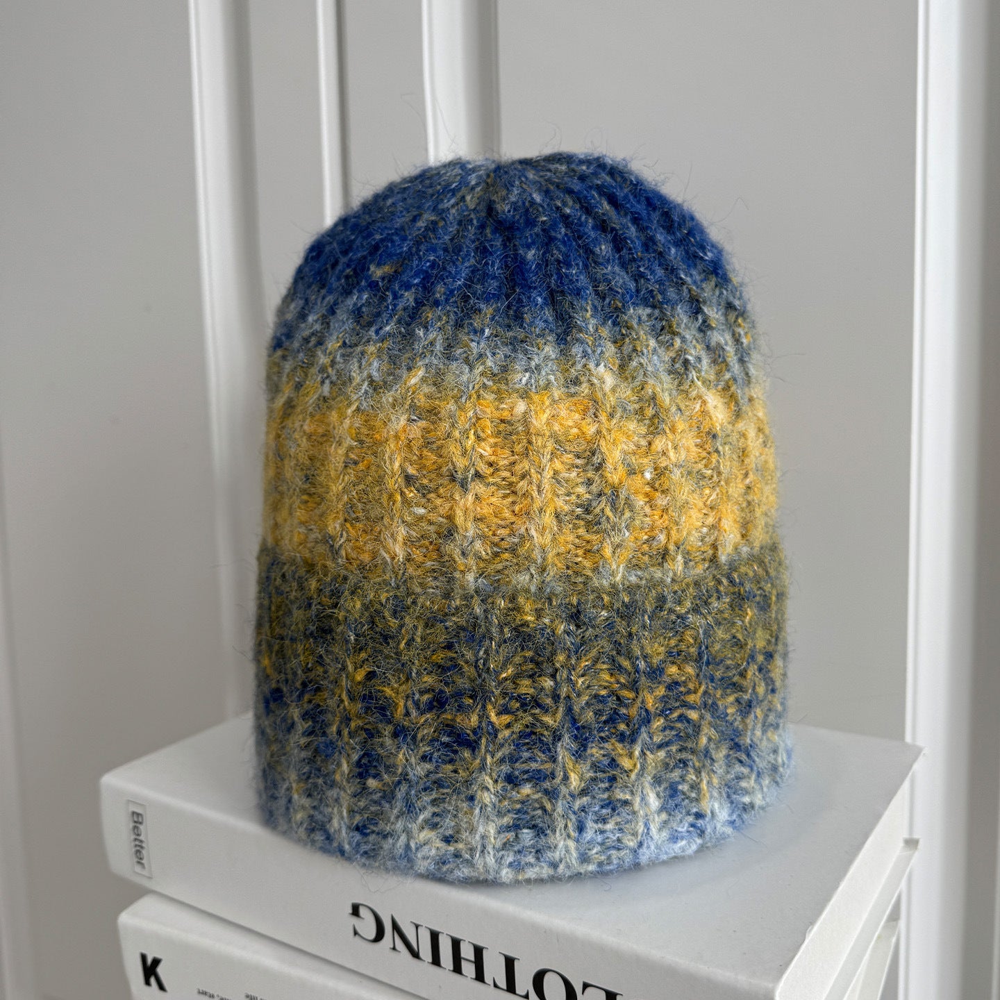 Knitted Hat Gradient Tie-Dye Rainbow Knitted Hat Winter Warm Sports Casual Fashion Wool Hat