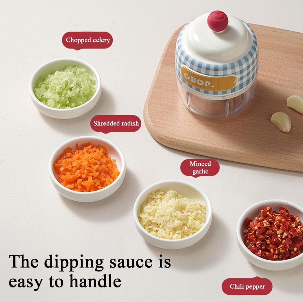 Electric Mini Garlic Chopper Meat Grinder Crusher for Nut Fruit Vegetable