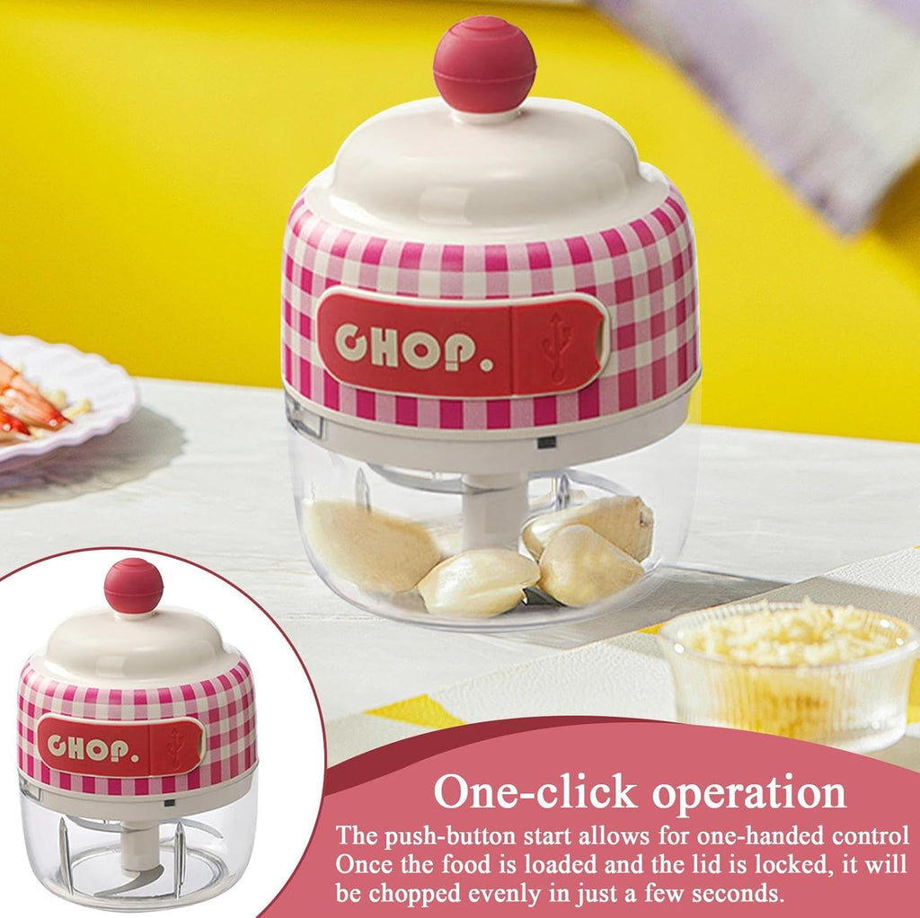 Electric Mini Garlic Chopper Meat Grinder Crusher for Nut Fruit Vegetable
