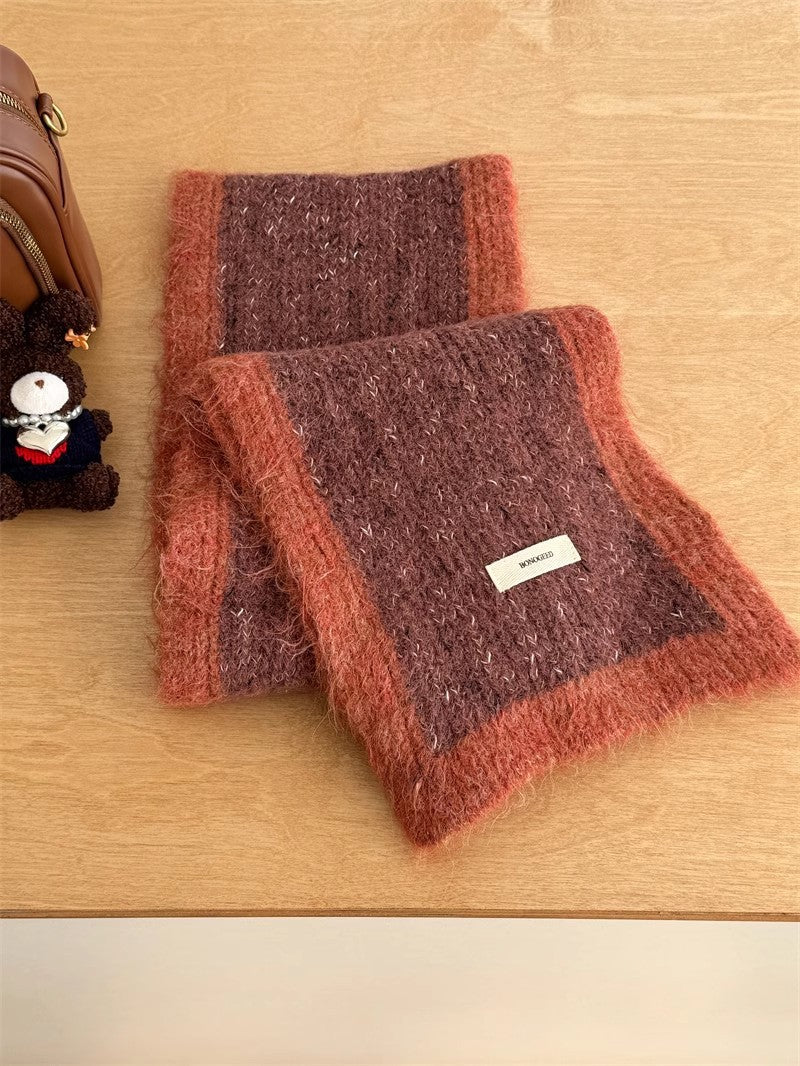 Beige Scarf Autumn Winter Women Plush Korean Style Atmosphere Shawl Dual-use Warm Neck Warmer