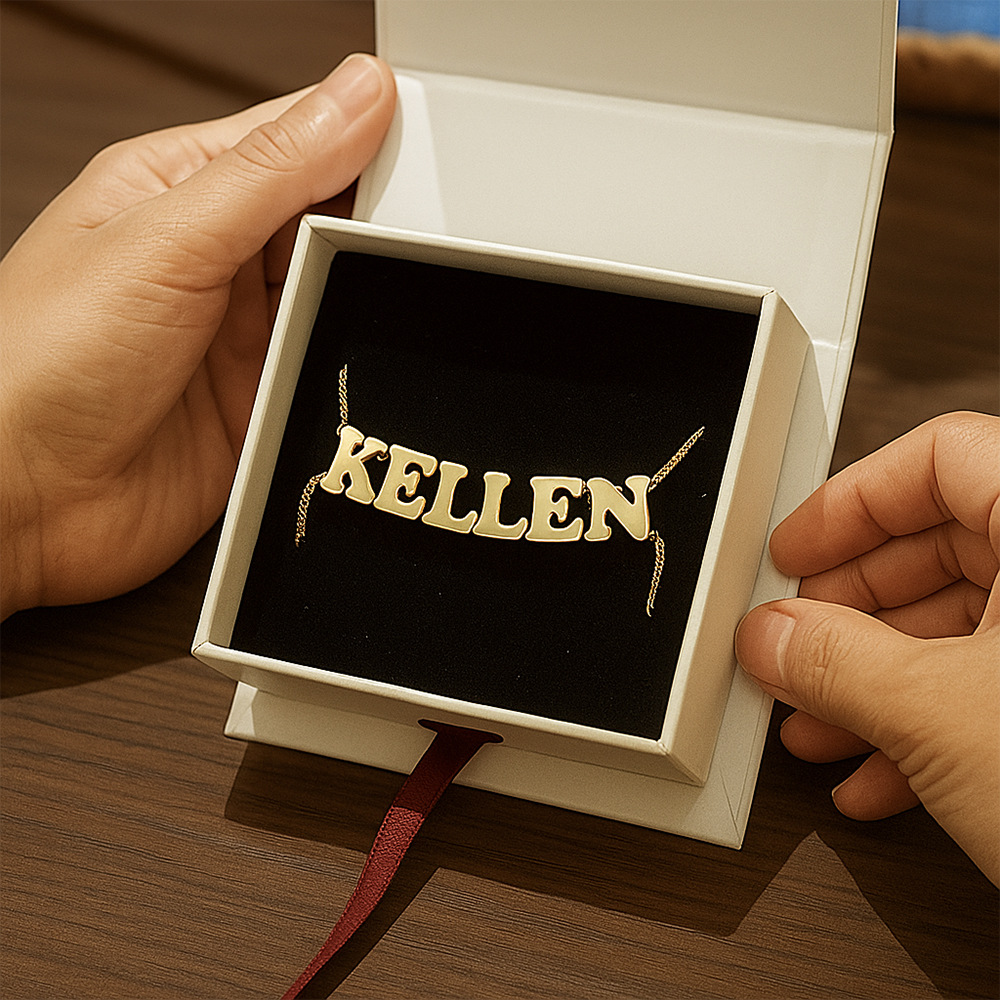 Personlized name bracelet  DIY Letter for Holiday Gift Men and Women