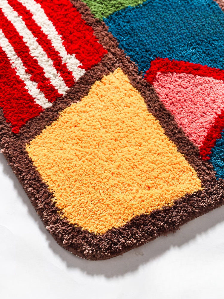 Playful Abstract Eye Shag Rug