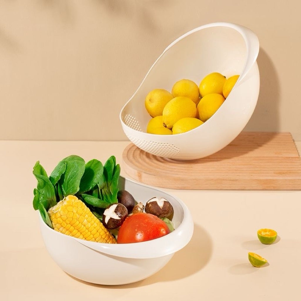 Large Plastic Colander Bowl – Multi-Purpose Kitchen Strainer for Fruits & Vegetables