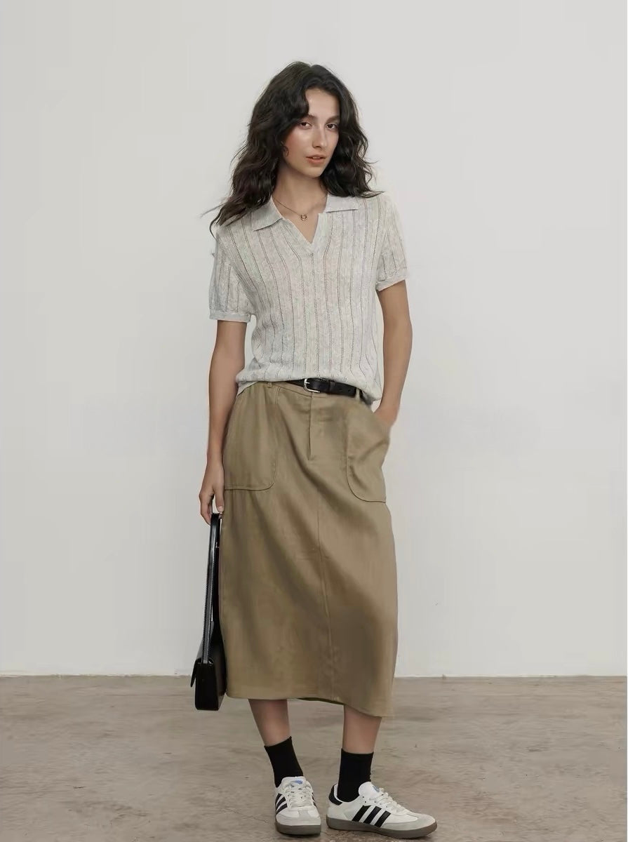 Tencel Linen Knit T-Shirt