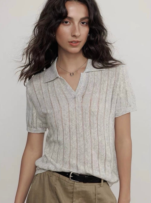 Tencel Linen Knit T-Shirt