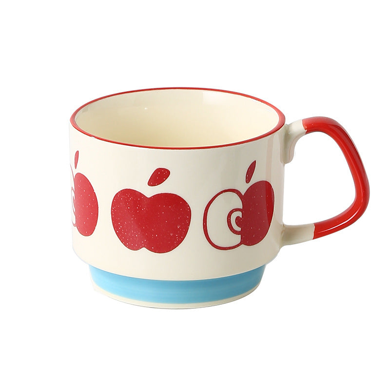 Cute Red Apple Ceramic Mug