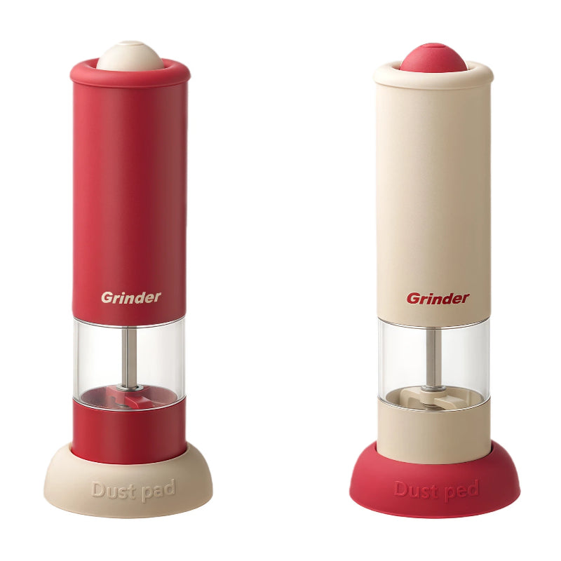 Electric Pepper Grinder with Dust Pad - Adjustable Coarseness Spice Mill for Kitchen & Dining