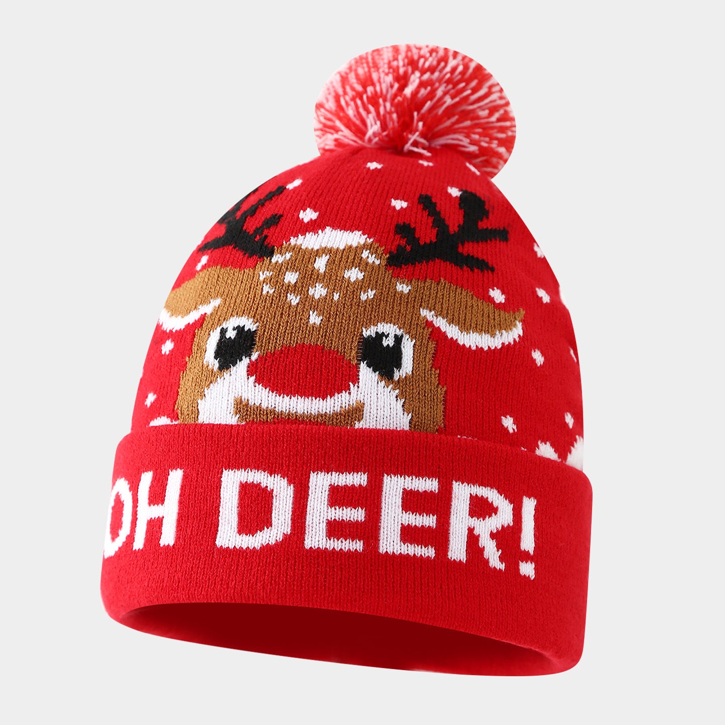 2025 Christmas Elements Snowman Reindeer Christmas Tree Turned Edge Pom Pom Knitted Hat Unisex Warm Ear Protection Yarn Hat