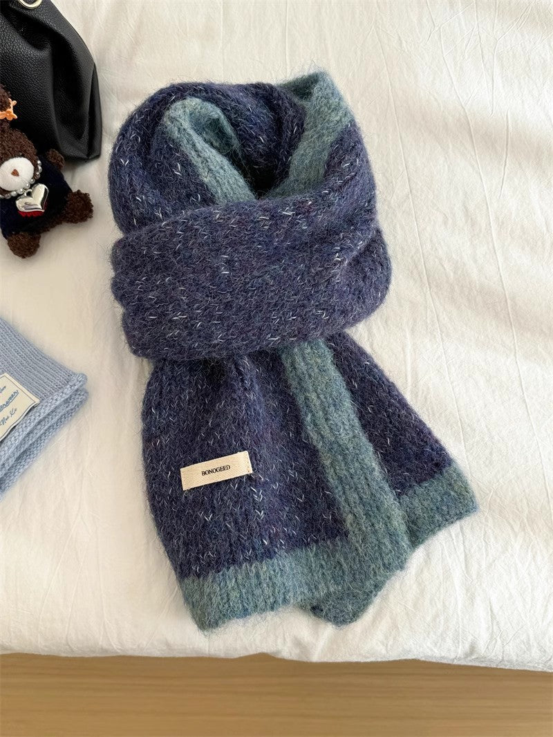 Beige Scarf Autumn Winter Women Plush Korean Style Atmosphere Shawl Dual-use Warm Neck Warmer