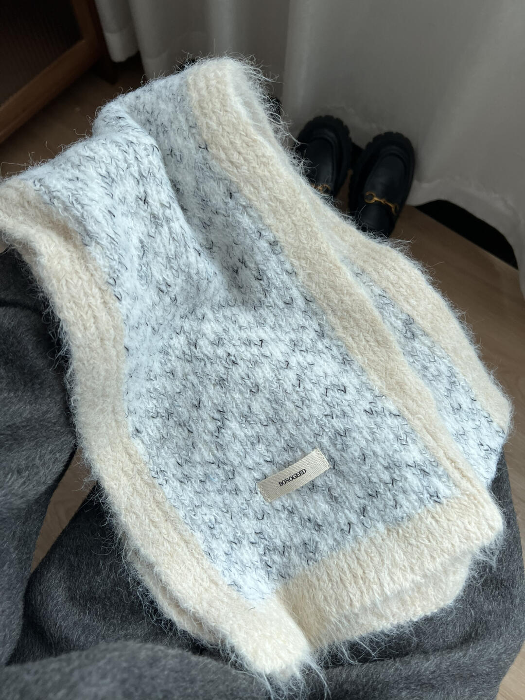 Beige Scarf Autumn Winter Women Plush Korean Style Atmosphere Shawl Dual-use Warm Neck Warmer