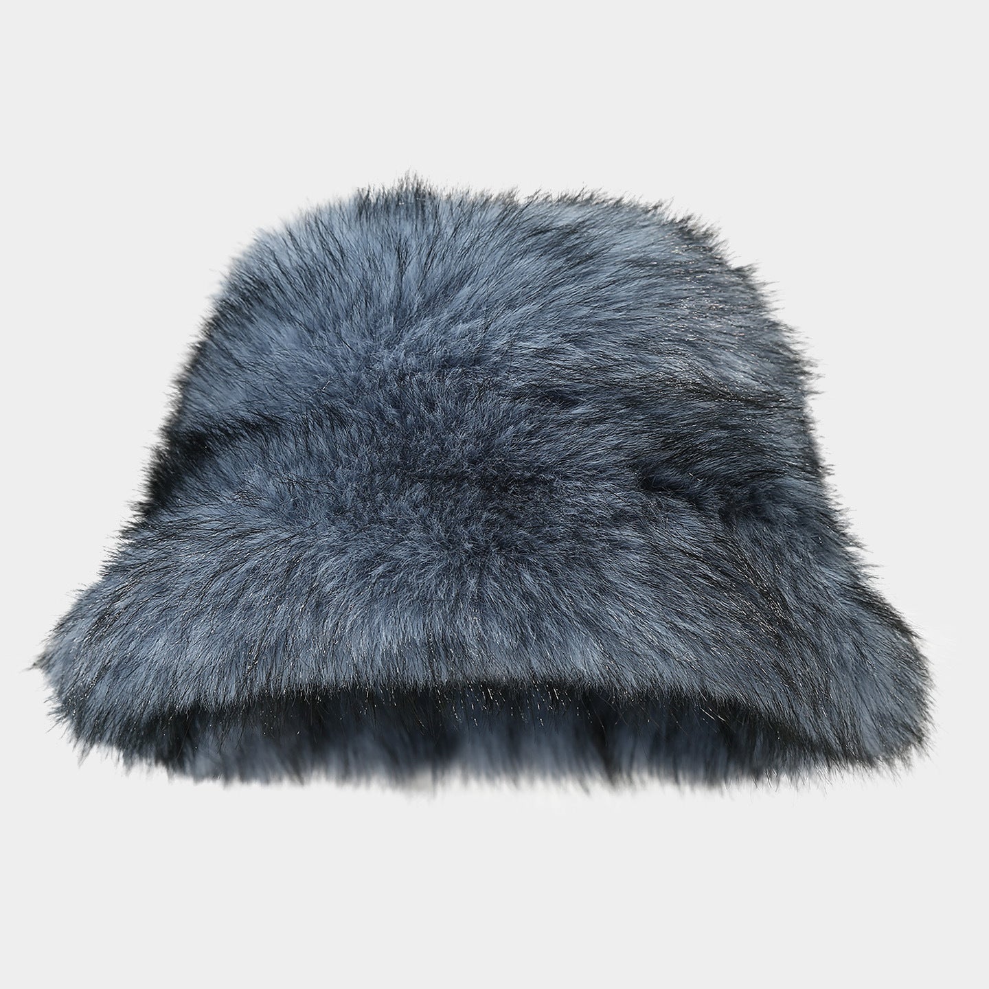 Autumn Winter Two-tone Long Hair Bucket Hat for Women Trendy Fluffy Feel Outdoor Warm Fisherman Hat for Autumn Winter